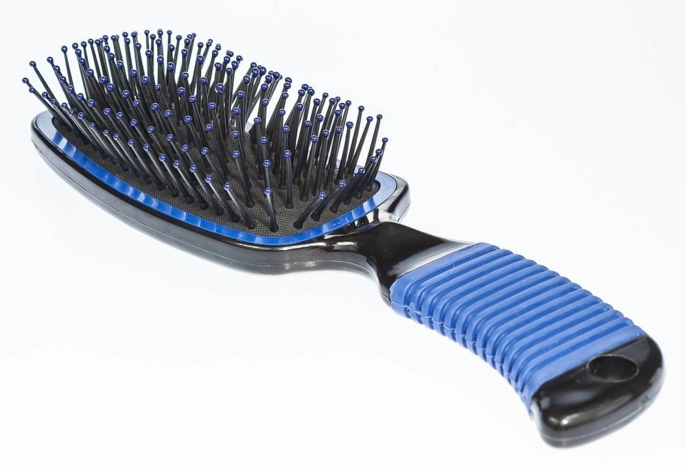Curved Mane Brush, Blue