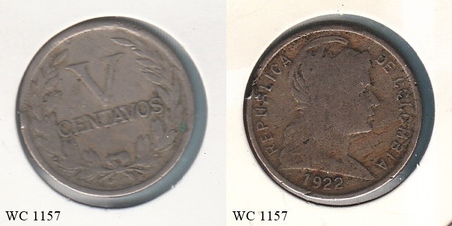 Colombia 5 Centavos 1922 Coin