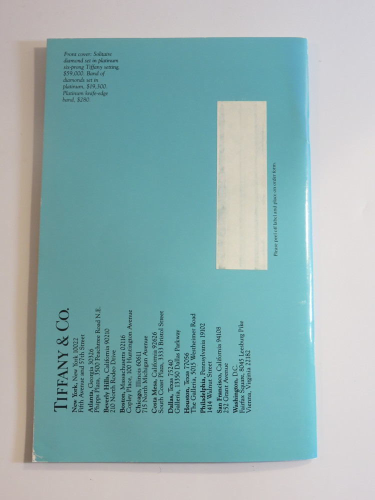 Tiffany & Co. ~ Spring Selections 1991 Catalog