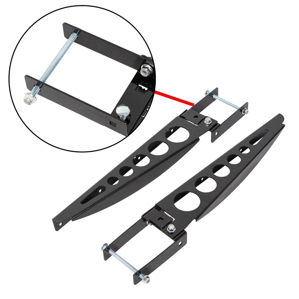 Pair RV 4" Square Rear Bumper Mounting Cargo Carrier Box Support Arms Bracket