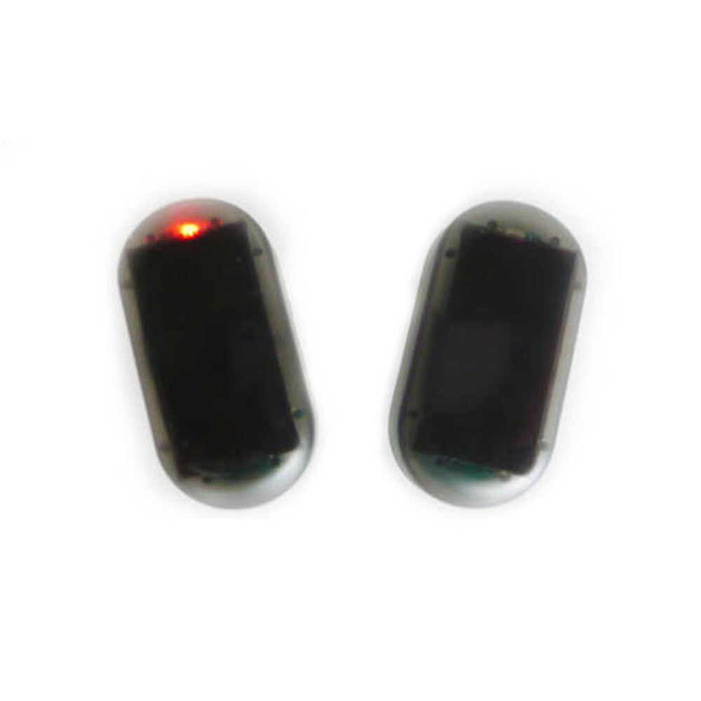 Fake Solar Auto Car Alarm Light Led Warn Security System Theft Flash Accessories