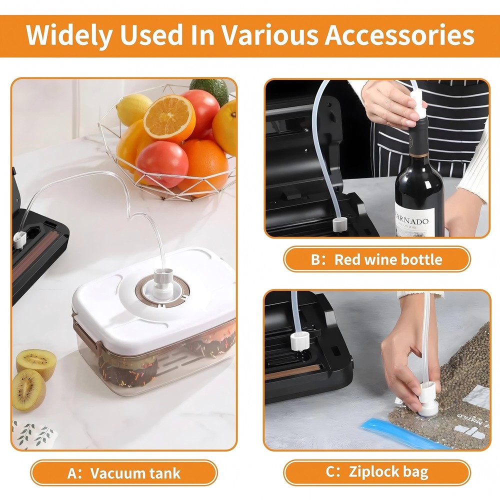 Automatic Food Vacuum Sealer, Silver,