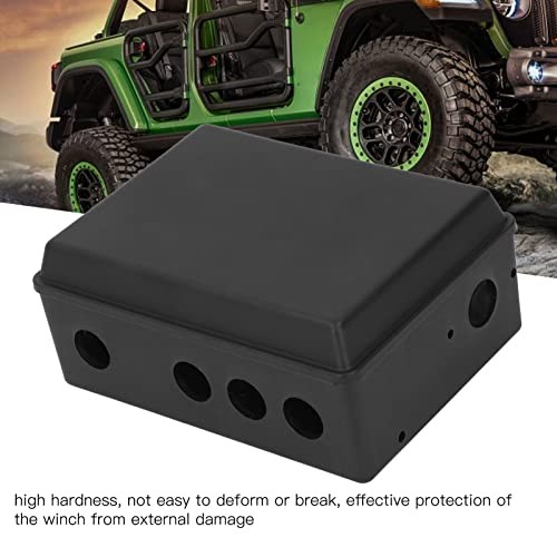Winch Control Box, Black ABS High Strength Winch Control Protecting Box Kit