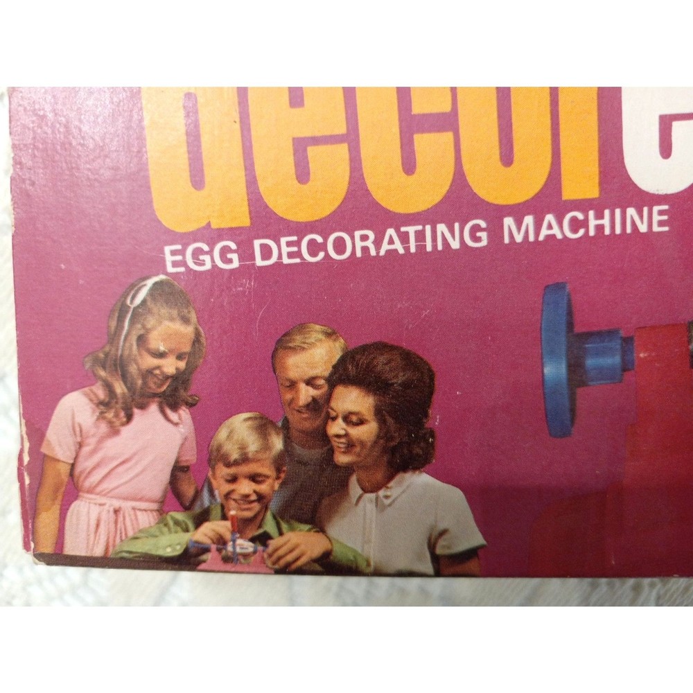OPEN BOX USED 1970s Decoregger Easter Egg Decorating Machine WORKING CONDITION