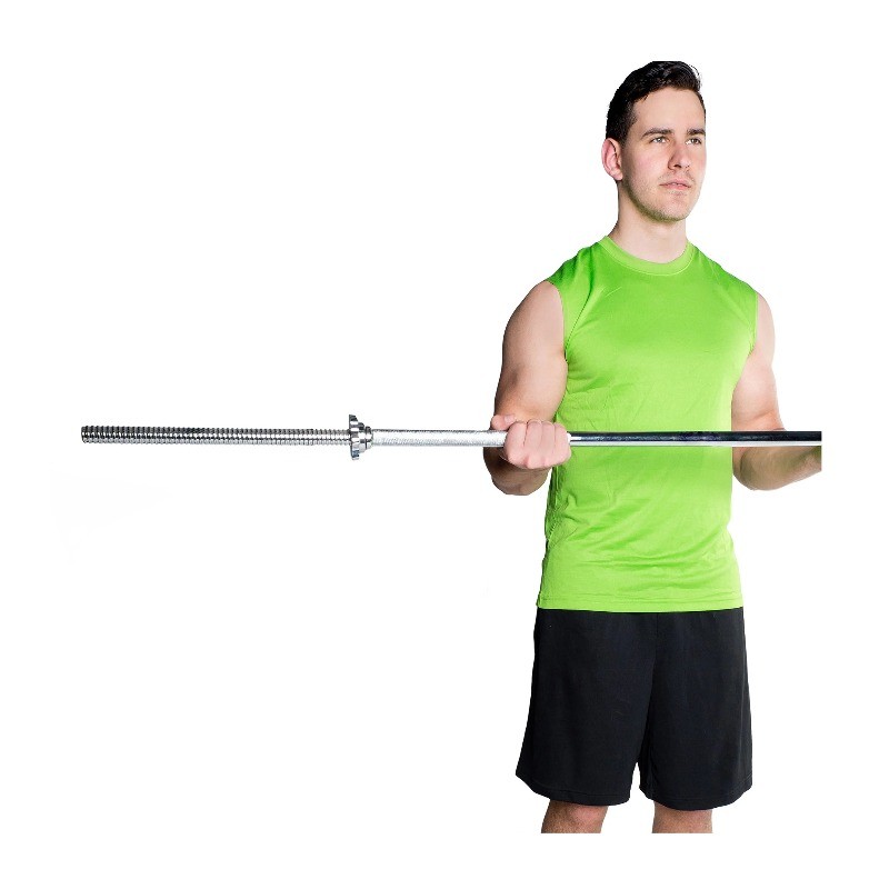Barbell Straight Standard Weight Bar with Threaded Ends, 6 ft