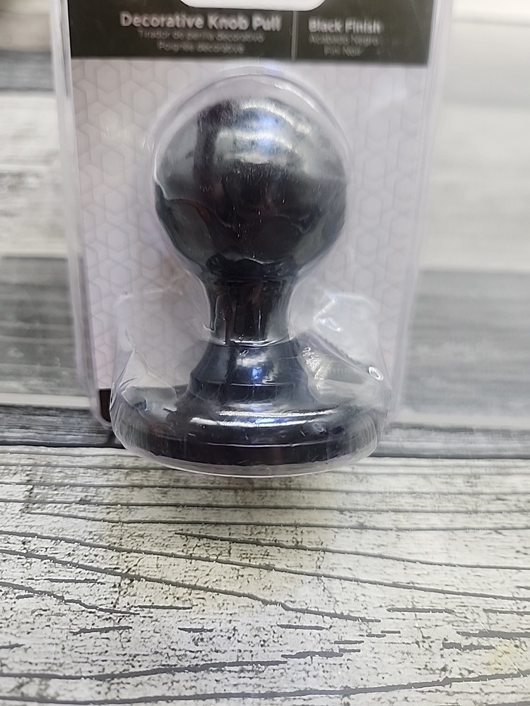 National Hardware Decorative Knob in Black 2Pack [132]