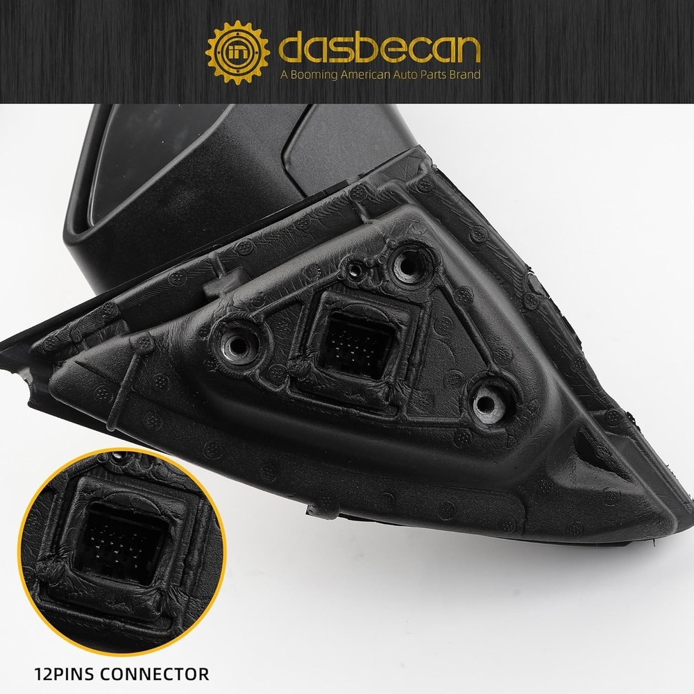 Right Mirror Compatible with Chevy Impala 2014-2020 Manual Passenger Side