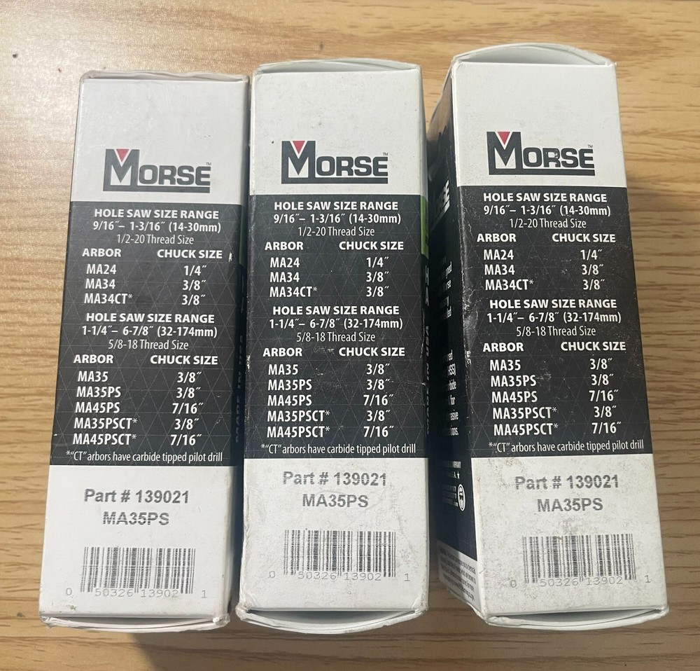 morse Holesaw arbor 1-1/14"