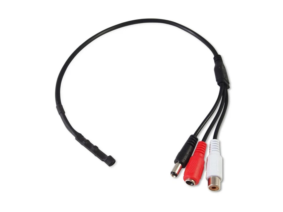 1pc High Sensitive Audio Mic Microphone for CCTV Security Camera Power Cable