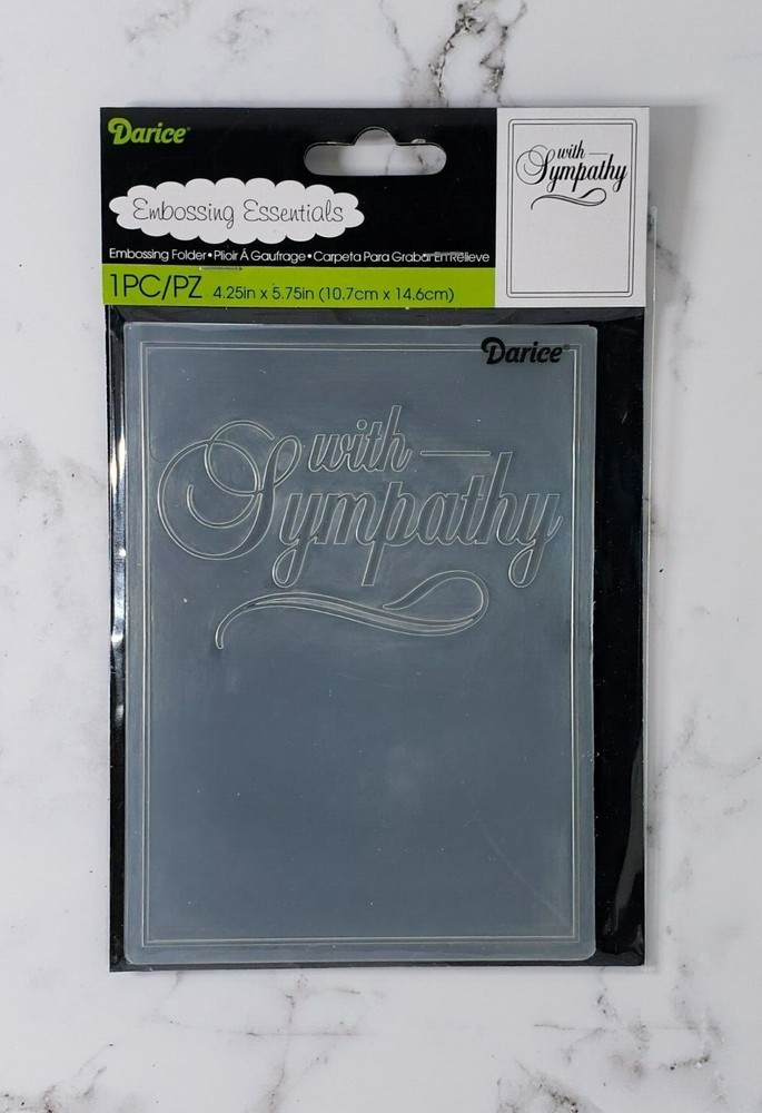Darice "WITH SYMPATHY" Embossing Folder