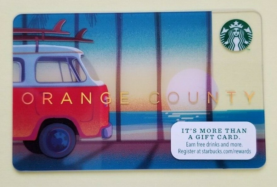 Starbucks Card 6099 - Orange County 2014