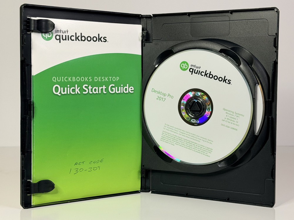 Quickbooks Desktop Pro 2017 Windows w/VALIDATI0N CODE -NO SUBSCRIPT10N- TESTED