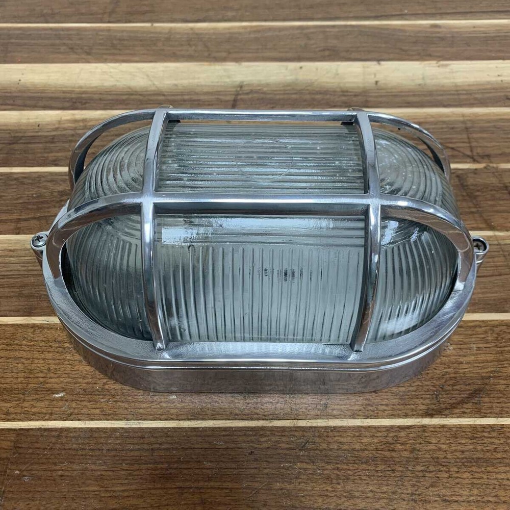 Large Oblong Aluminum Deco Ship Light