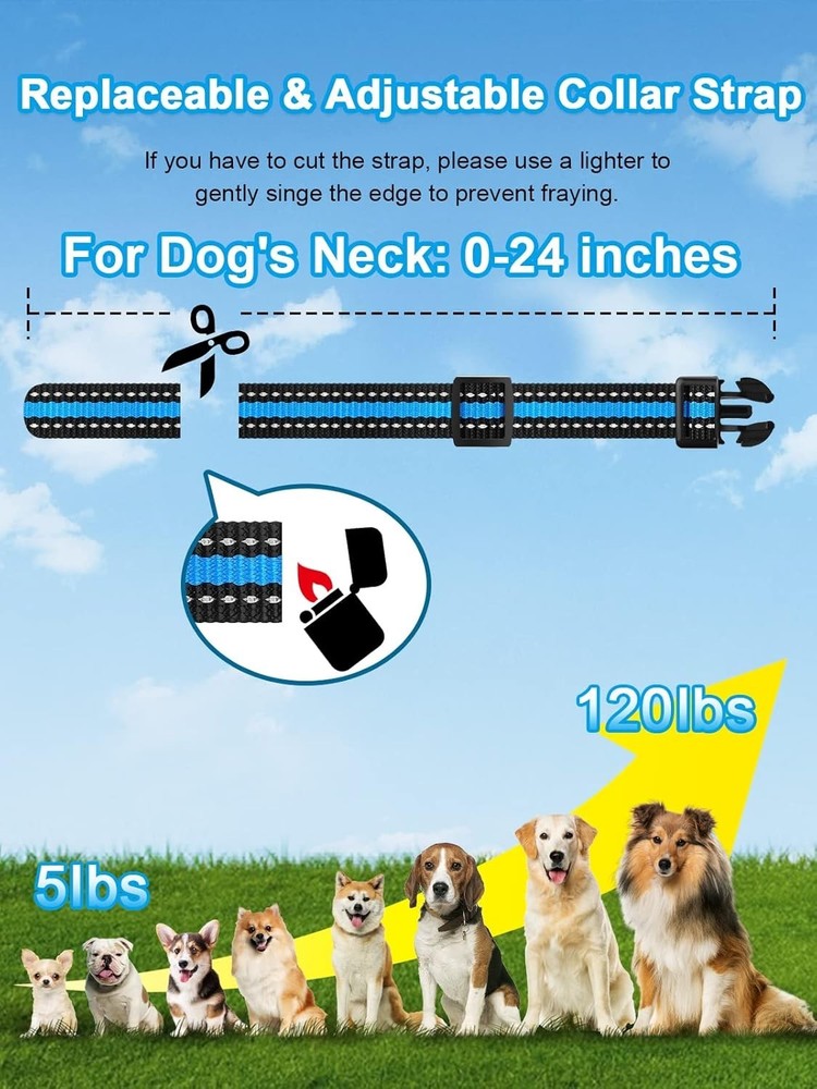 Safety Focused Training Collar for Dogs: Long Range & Custom Modes for All Sizes