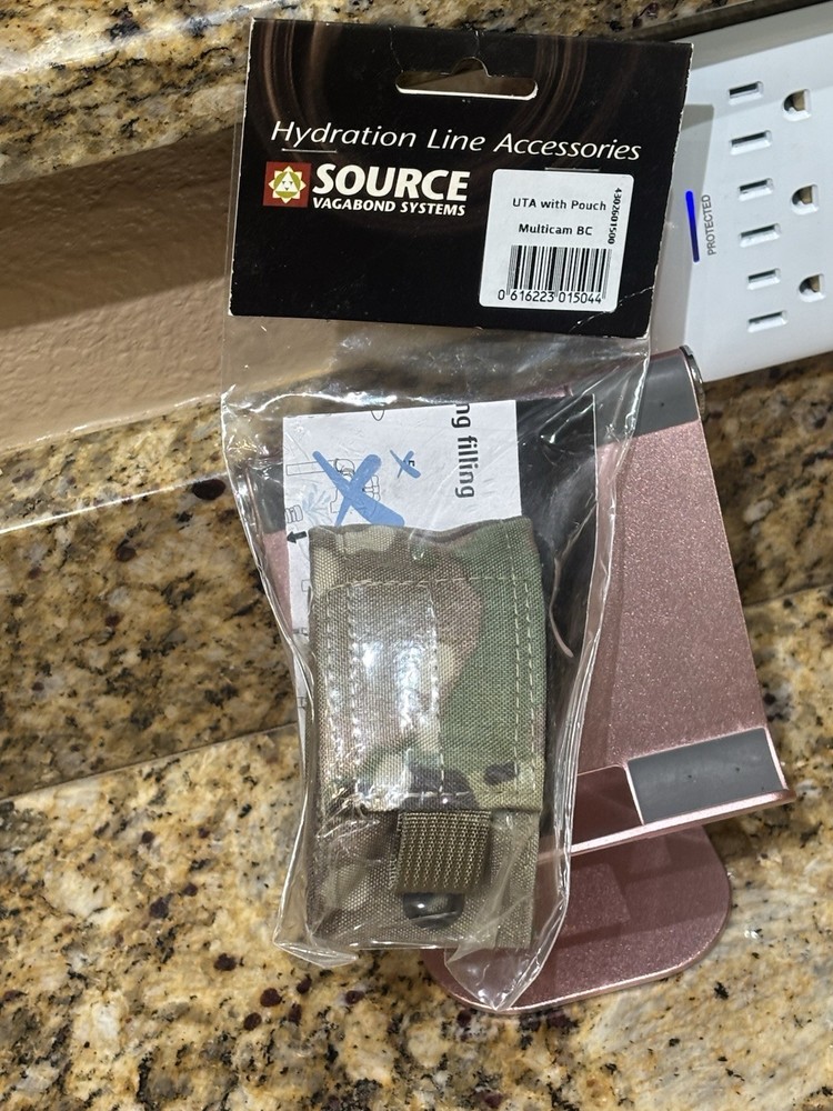 SOURCE TACTICAL HYDRATION SYSTEM HOSE RAPID REFILL ADAPTER UTA w. MULTICAM POUCH