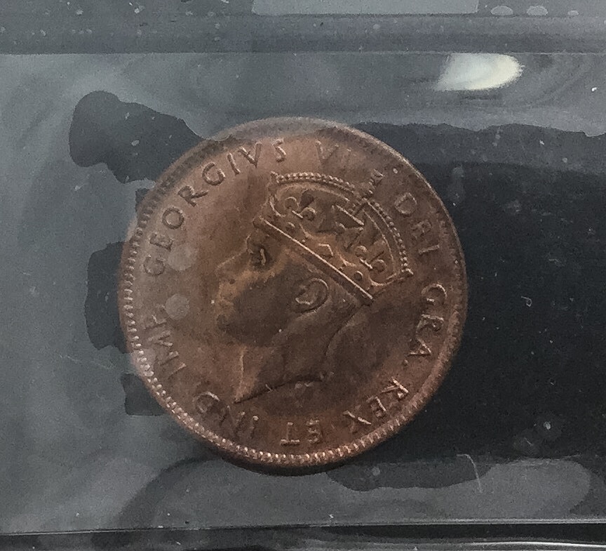 Canada 1943 C Newfoundland Small Cent George VI MS63 RED