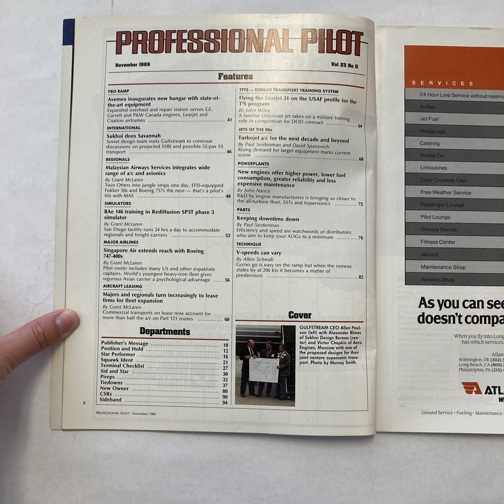 Professional Pilot - November 1989 Issue