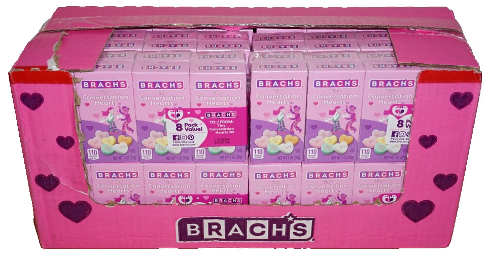 Brach's  BULK ( 96-Box Lot ) Tiny Conversation Hearts Candy - 96 oz