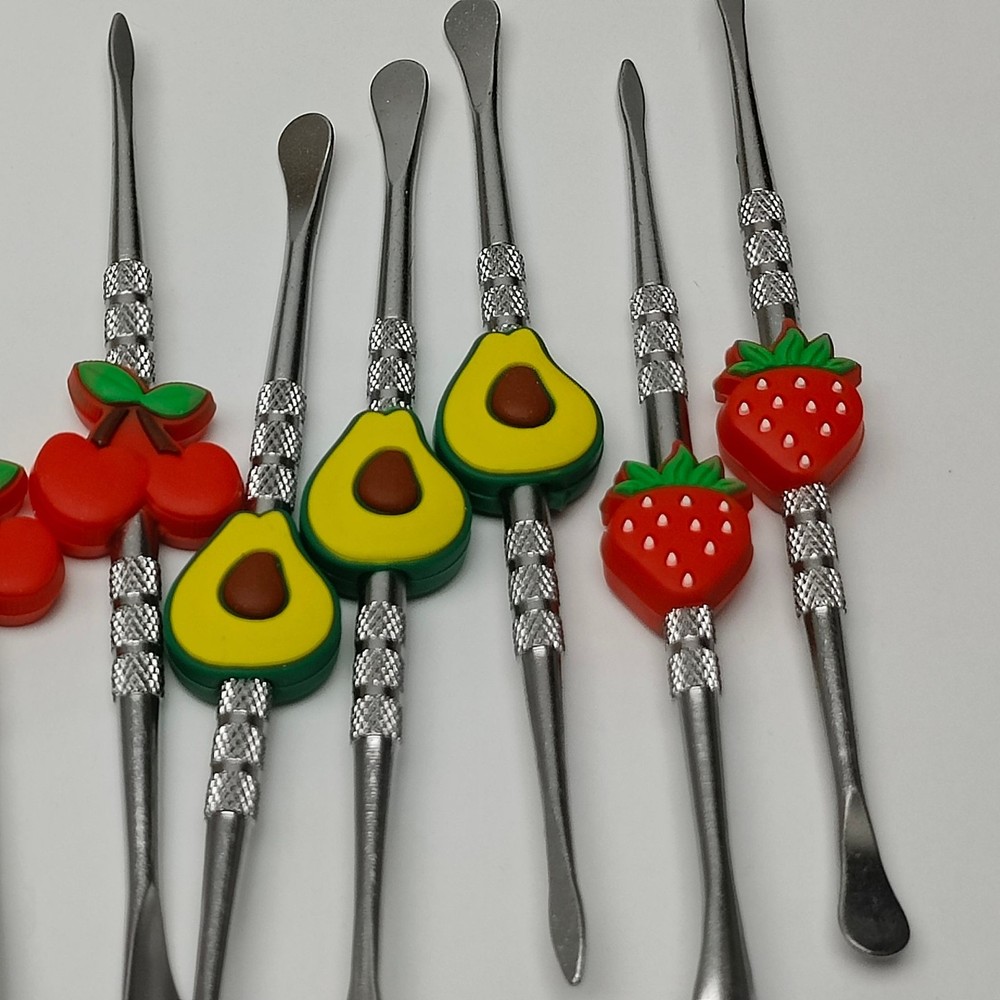 30ct -SirEEL Dab Tools Set Fruit Veggies Silicone Handle Stainless Double End