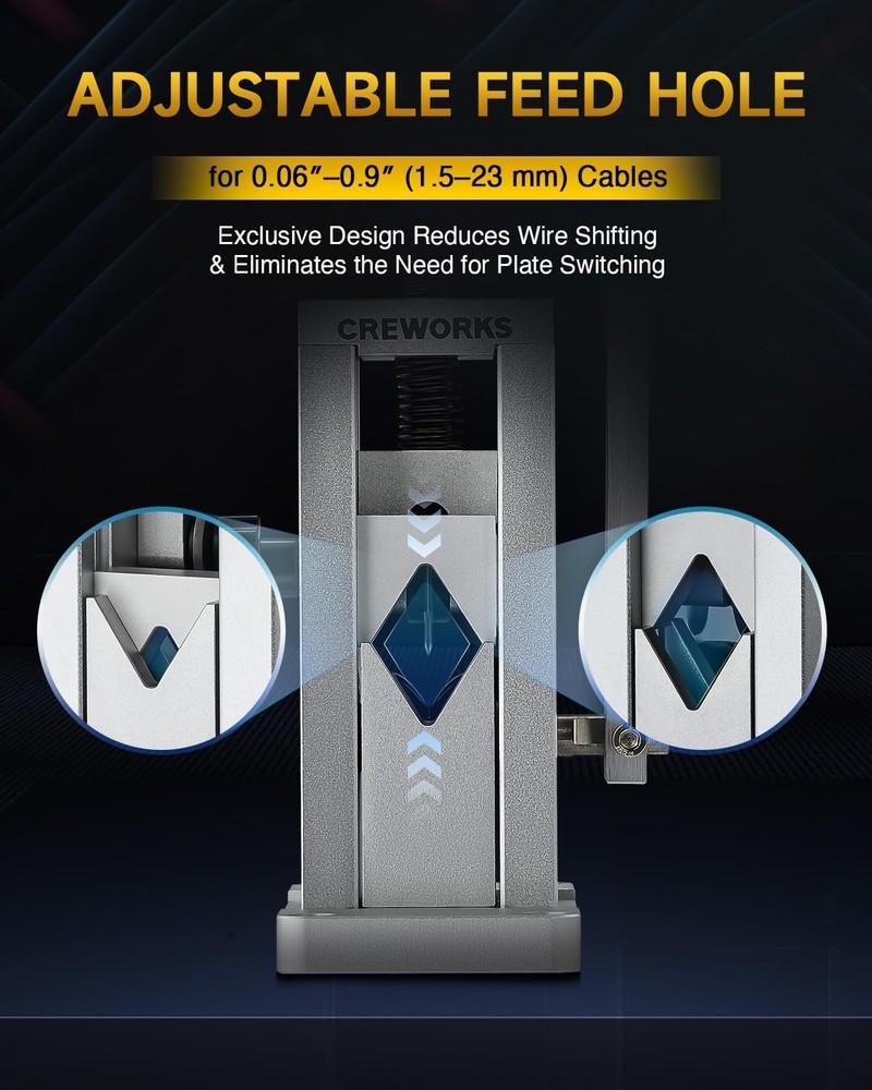 Manual Wire Stripper Machine Portable with Adjustable Feed Hole