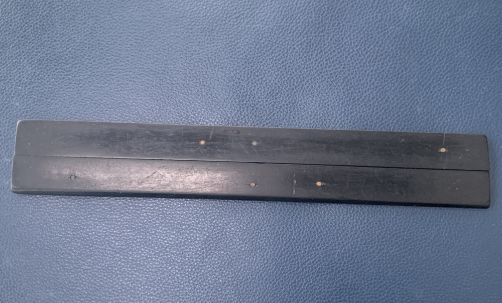 Antique Ebony & Brass Parallel Ruler Architectural Drafting / Nautical 12” Long