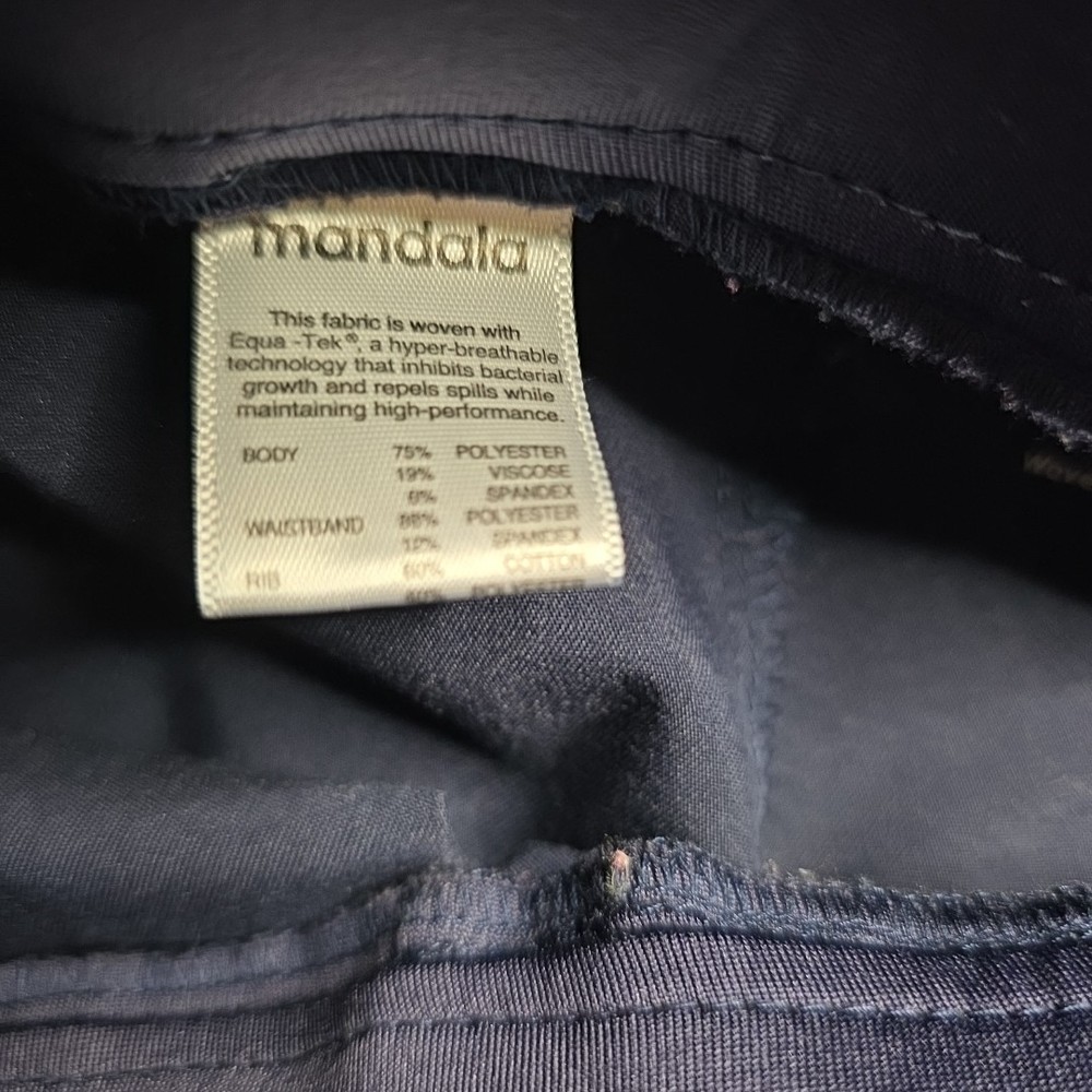 Mandala Scrub Set- Navy Blue Medium Top Large Pants