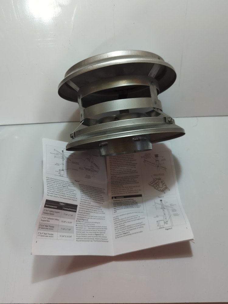 Pelletvent for Multi-Fuel 3In. Diameter Vertical Cap
