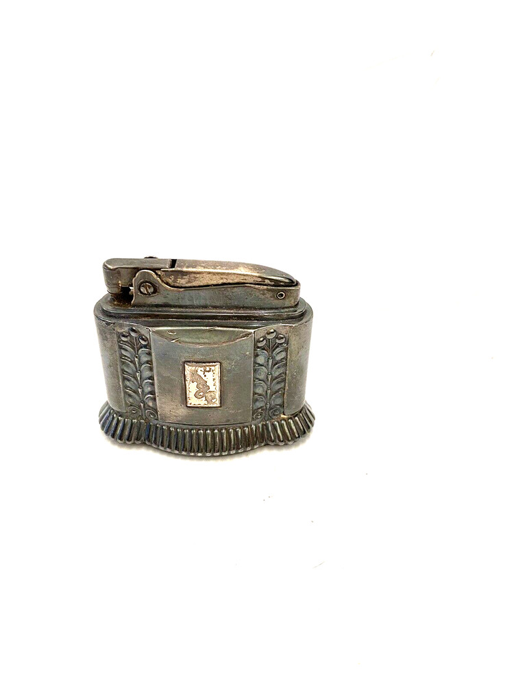 VINTAGE ART DECO RONSON DIANA SILVERPLATED TABLE LIGHTER