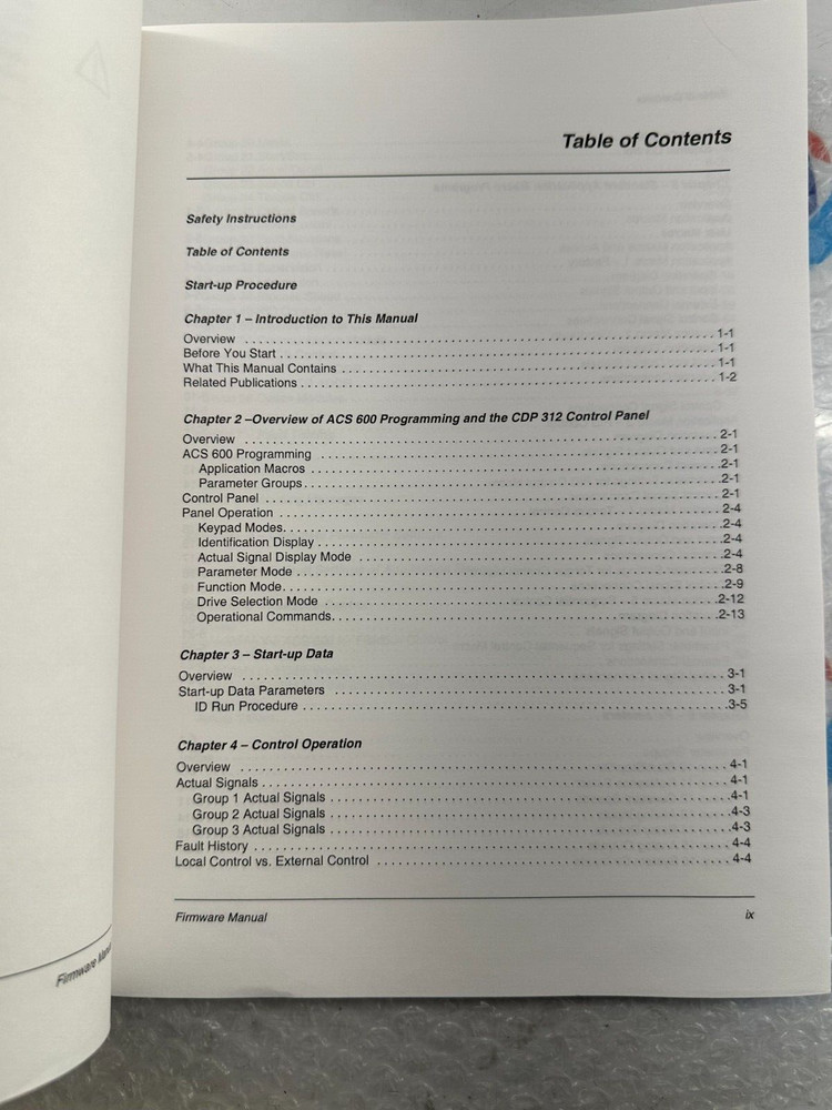 ABB ACS 600 Firmware Manual