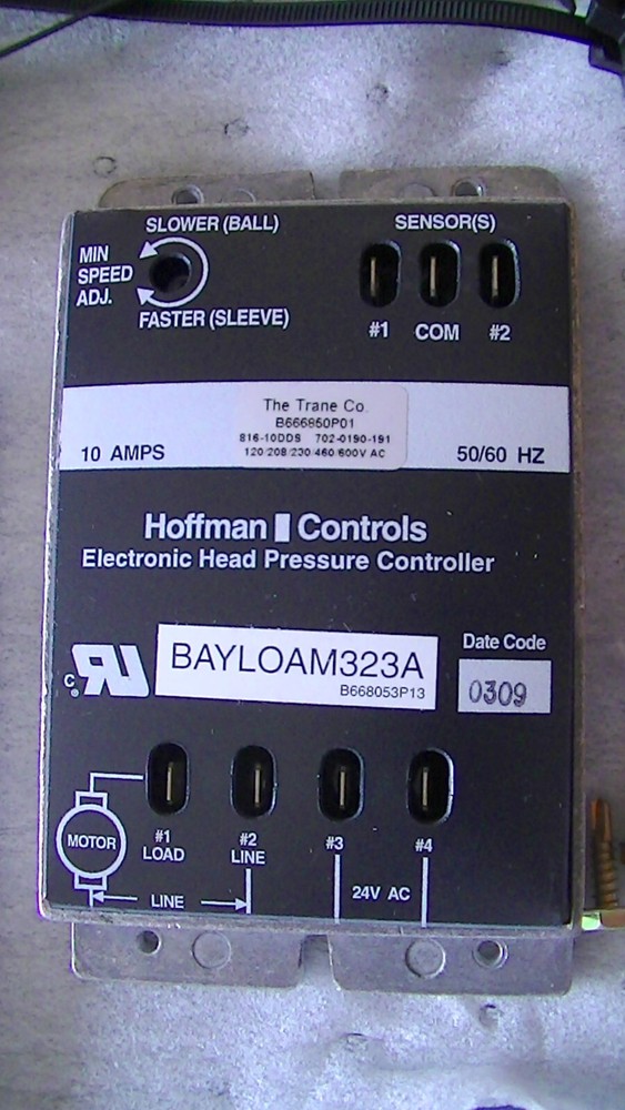 HOFFMAN CONTROLS ELECTRONIC HEAD PRESSURE CONTROLLER BAYLOAM 323A