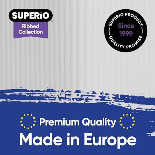 Superio 15L Medium Ribbed Storage Bin- Plastic Storage Bin (6 Pack White Smoke)