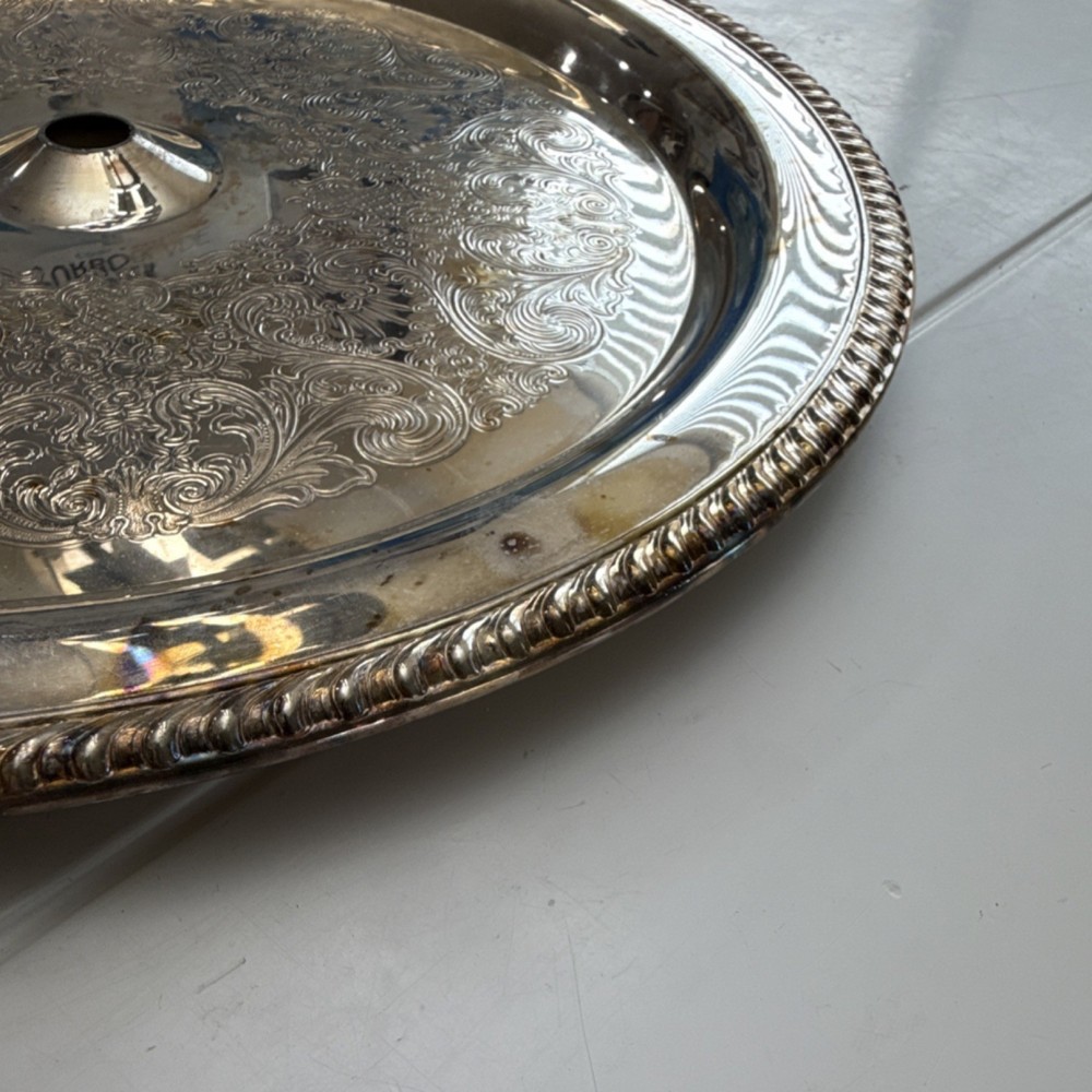 International Silver Silverplate Ornate Pattern Tray Post-1940