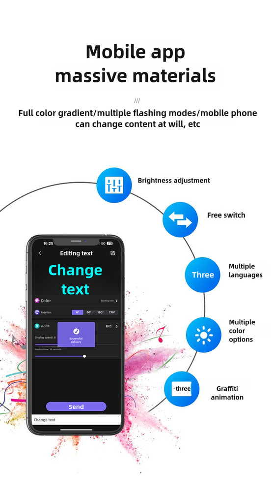 Bicycle Taillight,LED Taillight,App content edit,Bluetooth control