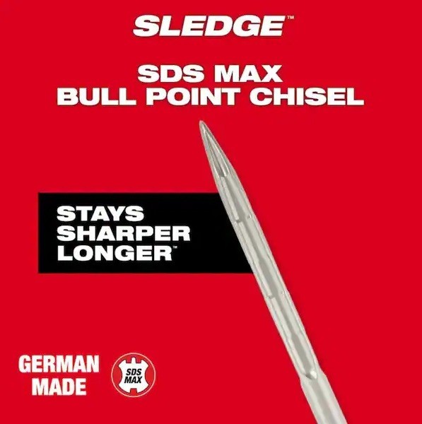 Milwaukee 16 in. SLEDGE SDS-MAX Bull Point Chisel