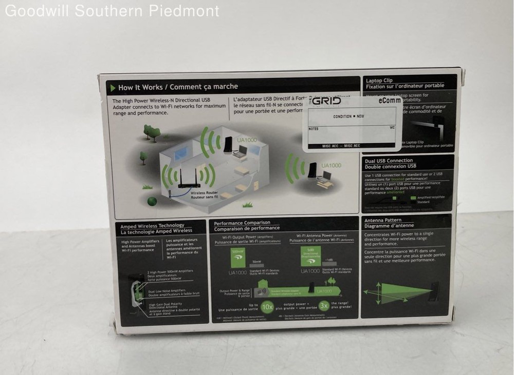 Amped Wireless UA1000-CA Directional USB Adapter - New
