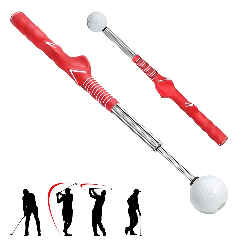 Golf Swing Trainer – Adjustable Golf Grip Trainer with Click Feedback for Tem...