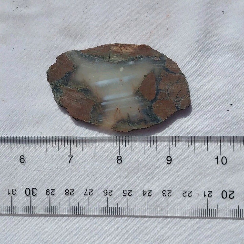 THUNDER EGG / GEODE SLICE ~ 25 grams / rough agate jasper mineral rock cab