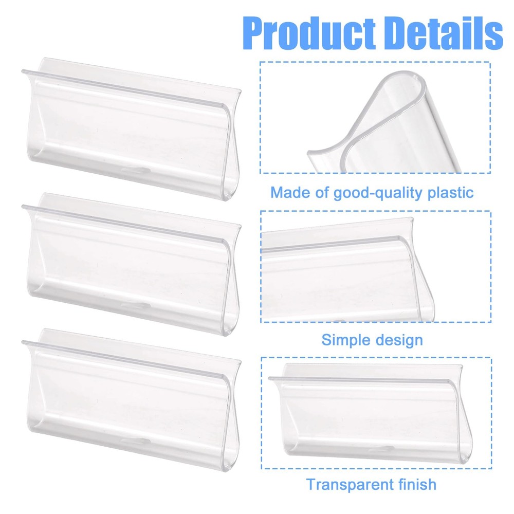 8pcs Roller Window Shades Pulls, Plastic Transparent Roller Window Shade Pull...