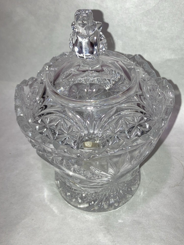 Hofbauer Byrdes Crystal Jam or Condiment Jar With Spoon