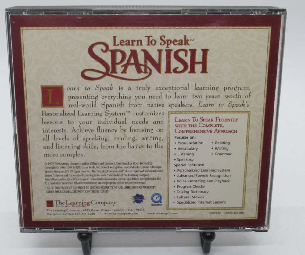 LEARN TO SPEAK SPANISH - COMPL. INTERACTIVE LEARNING VER. 8.0, 4-DISC PC CD-ROM