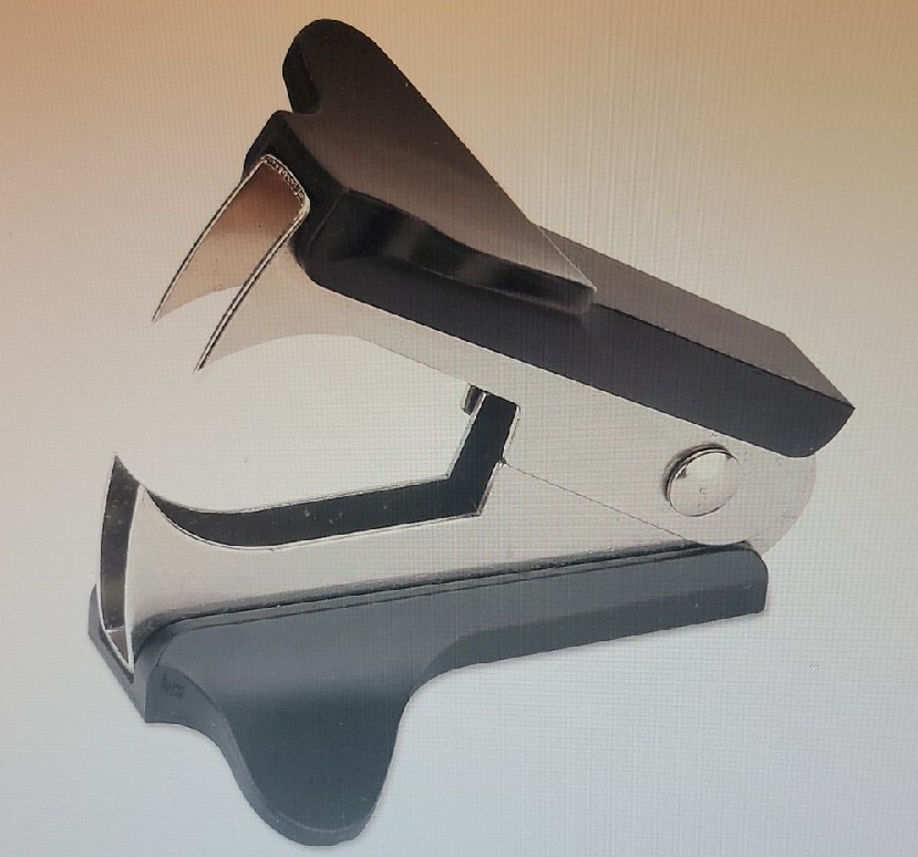 Universal Jaw Style Staple Remover, Black. New