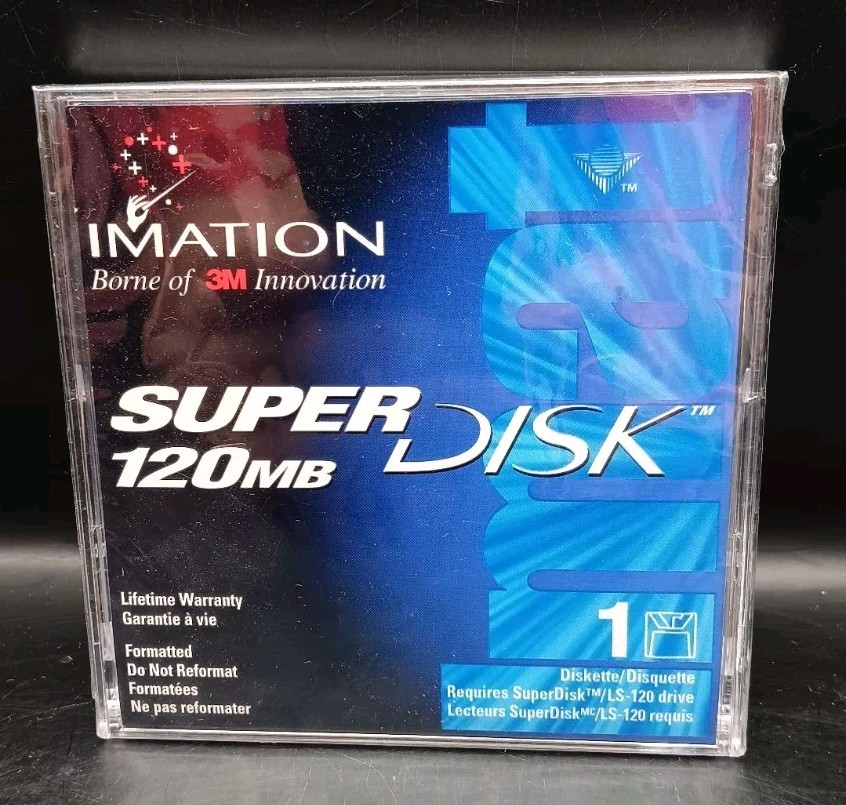 🔥💾 IMATION SUPERDISK 120MB LS-120 FLOPPY DISK SEALED VINTAGE DATA STORAGE 💾🔥