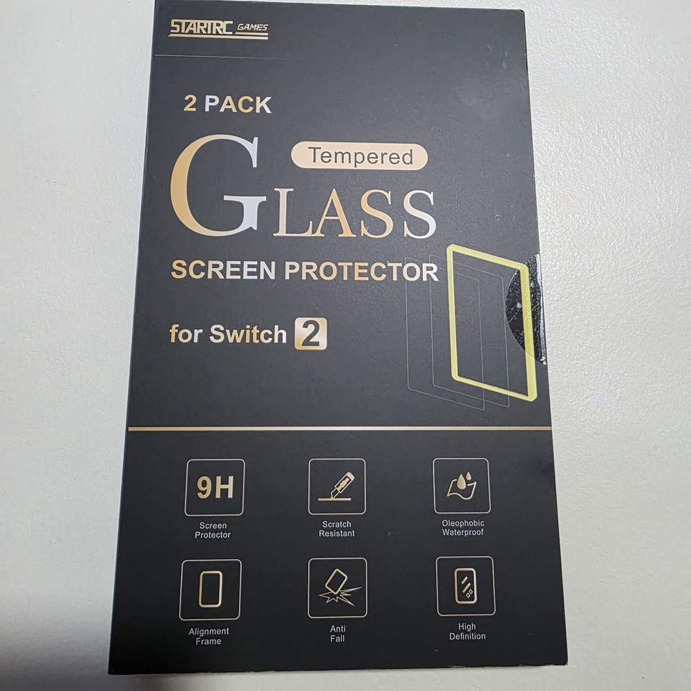 Startrc 2-Pack Tempered Glass Screen Protector for Switch 2