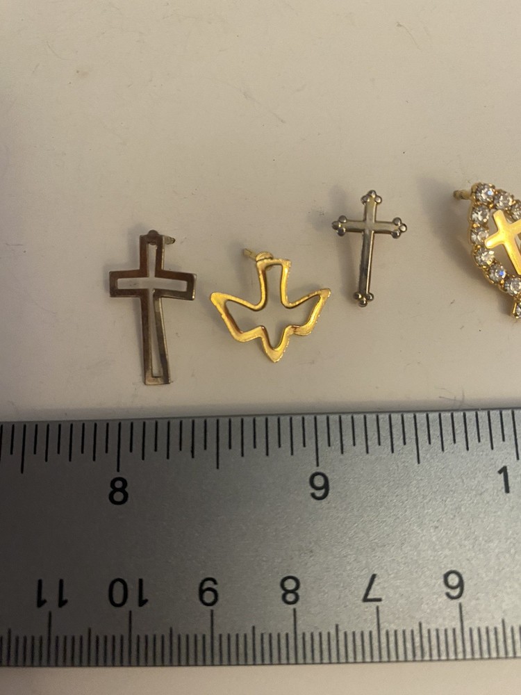 Various Religious Cross (4) Lapel Pins P24