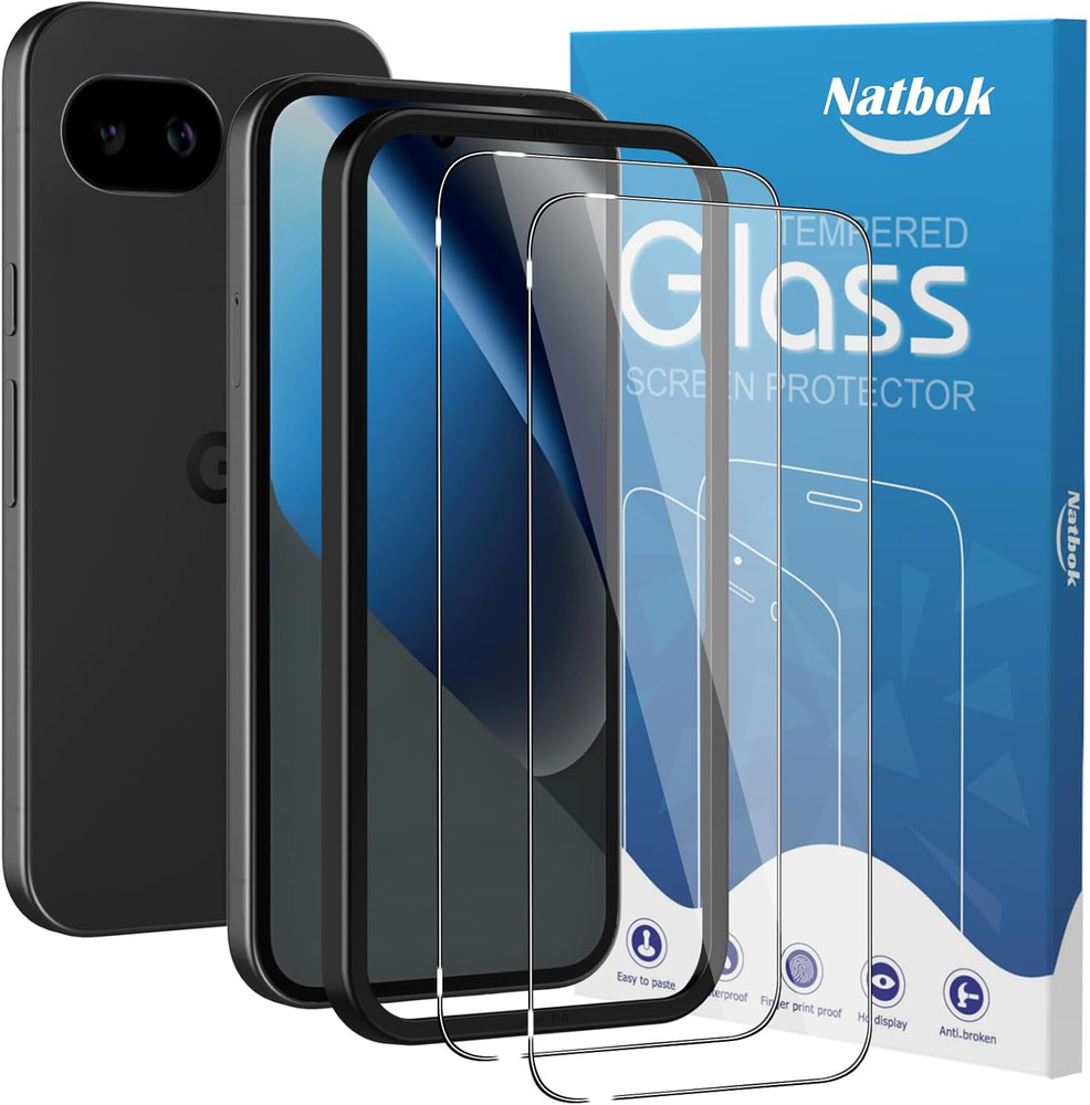 For Google Pixel 10a Screen Protector 2 Pack 9H 0.33mm HD Glass Align Frame