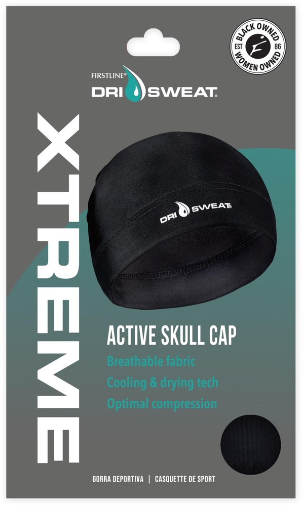 Dri Sweat mens Full Coverage skull caps, Black One Size,