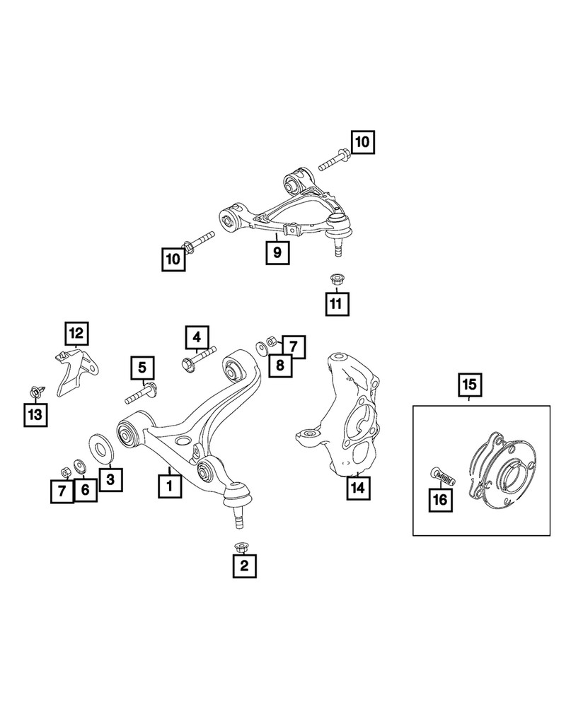 Genuine Mopar Camber Adjust Bolt 68313176AA