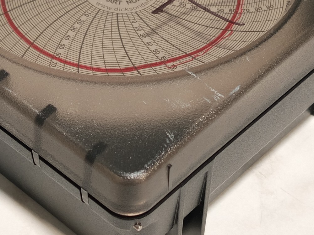 Dickson 4in temperature chart recorders, 7-day, LCD display as shown, untested