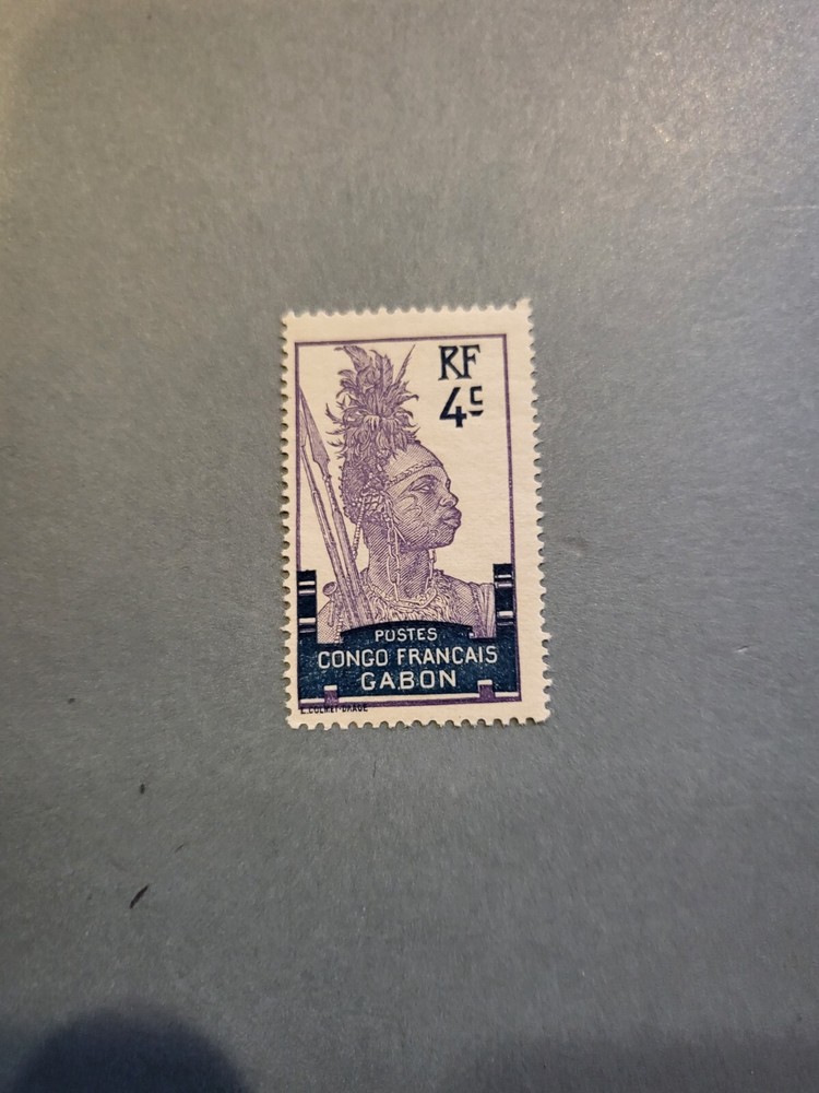 Stamps Gabon Scott #35 h