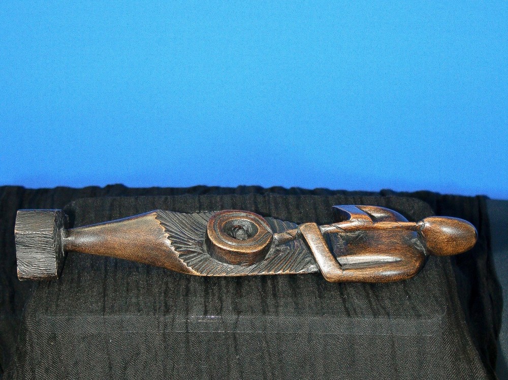 West African, Contemporary Sculpture, Pipe, 15.5"